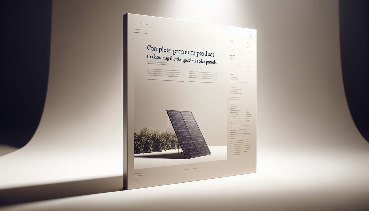 Guía Definitiva para Elegir los Mejores Paneles Solares de Jardín