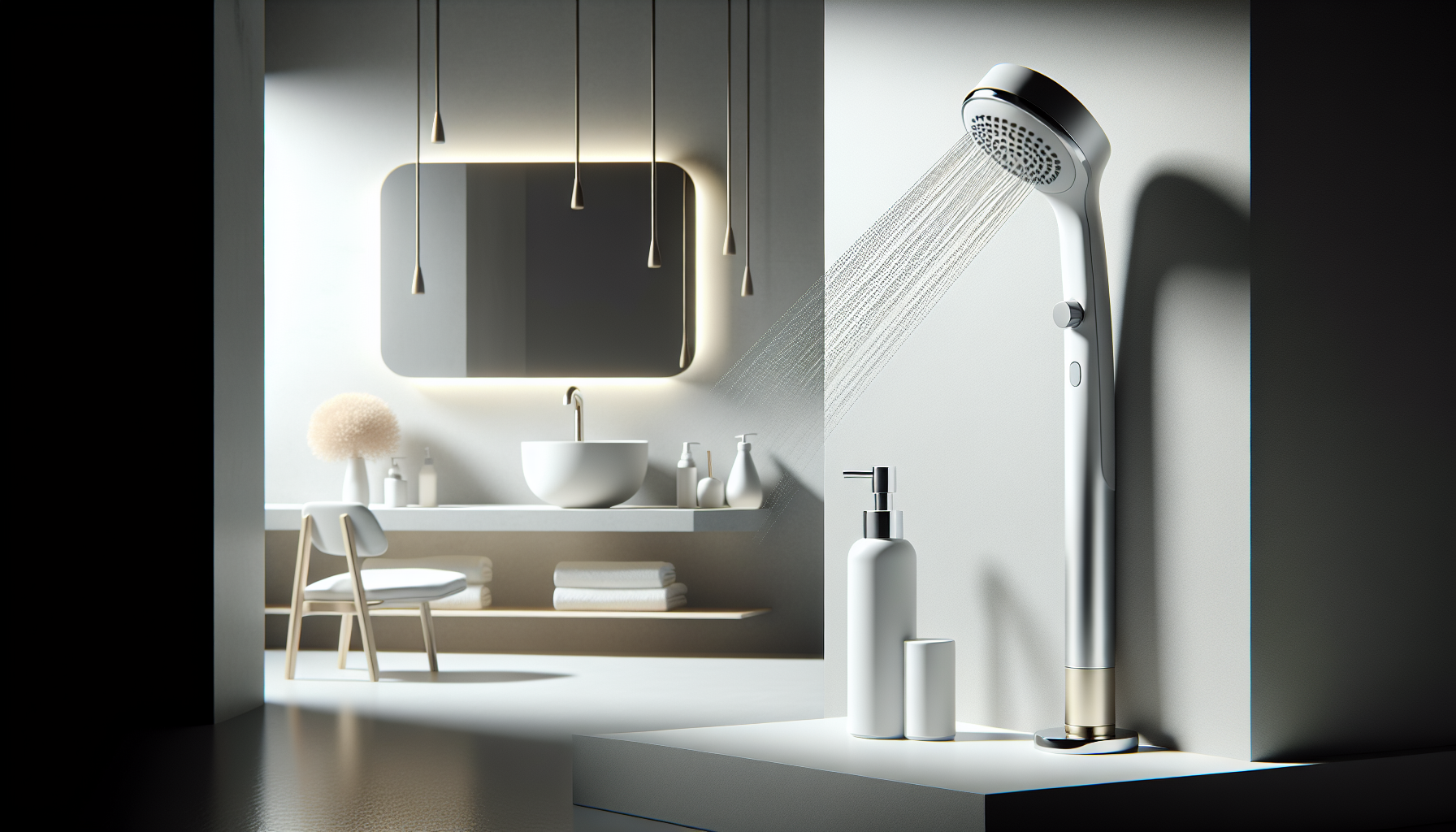 Guide douchette sans fil rechargeable pour salle de bain 2025
