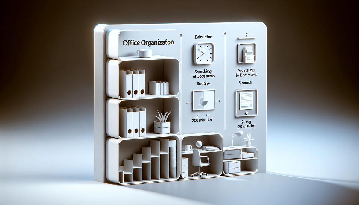 Ma routine de rangement du bureau avec un organisateur minimaliste : j’ai réduit mon temps de recherche de documents de 20 minutes à 5 minutes en 3 jours