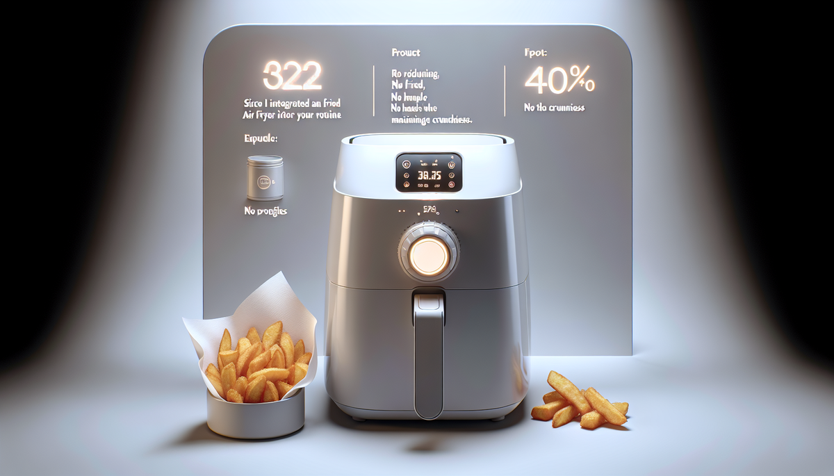 Depuis que j’ai adopté la friteuse sans huile, j’ai réduit de 40% mes calories frites en 6 semaines