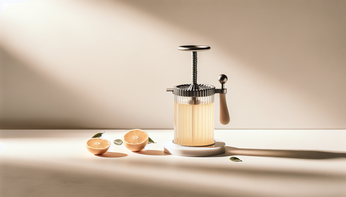 Discover the routine with the manual citrus press: 200 ml of pure juice