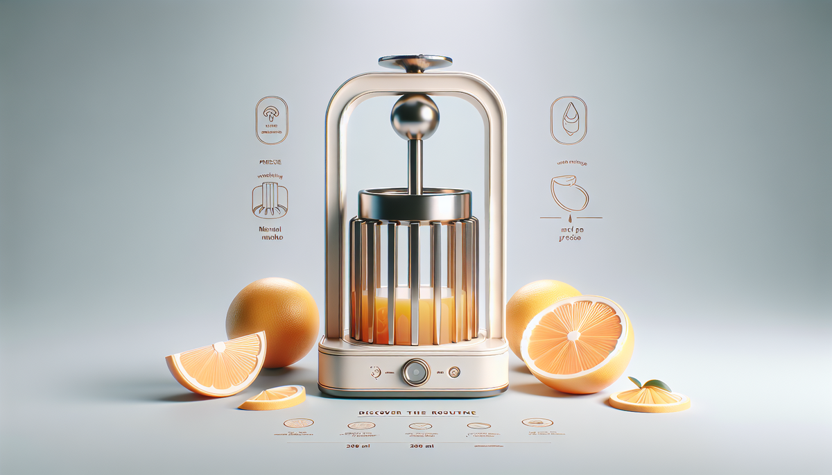 Découvrez la routine avec la presse à agrumes manuelle : 200 ml de jus pur